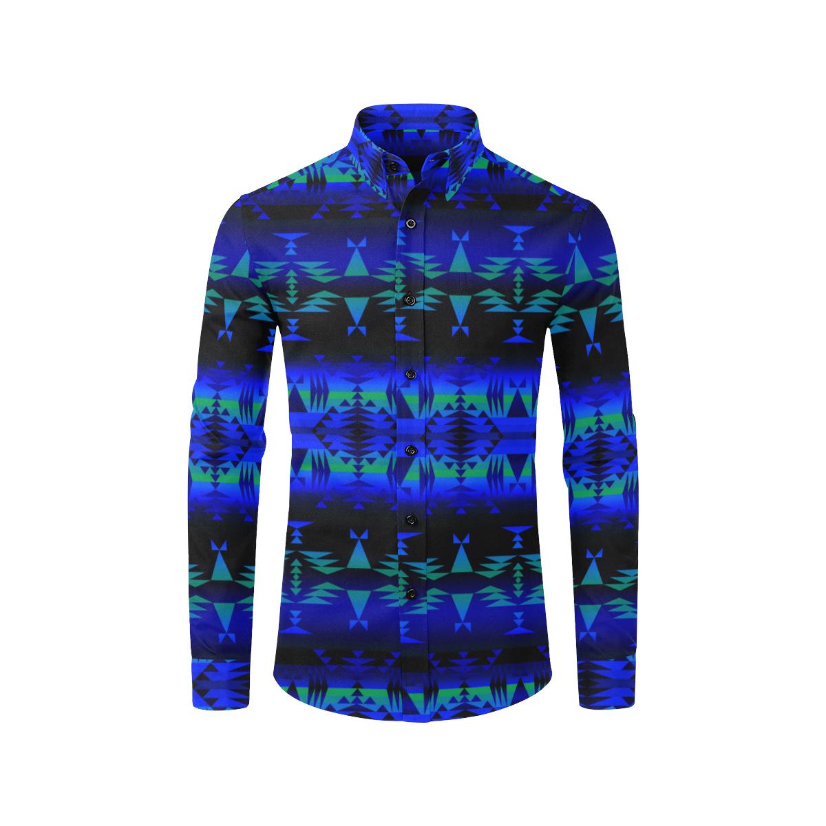 Between the Blue Ridge Mountains Men's All Over Print Casual Dress Shirt (Model T61) Men's Dress Shirt (T61) e-joyer