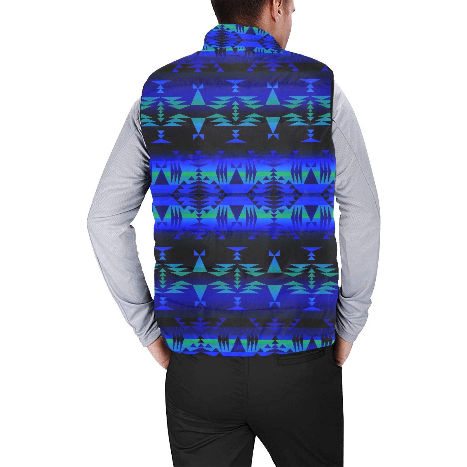Between the Blue Ridge Mountains Men's Padded Vest Jacket (Model H44) Men's Padded Vest Jacket (H44) e-joyer