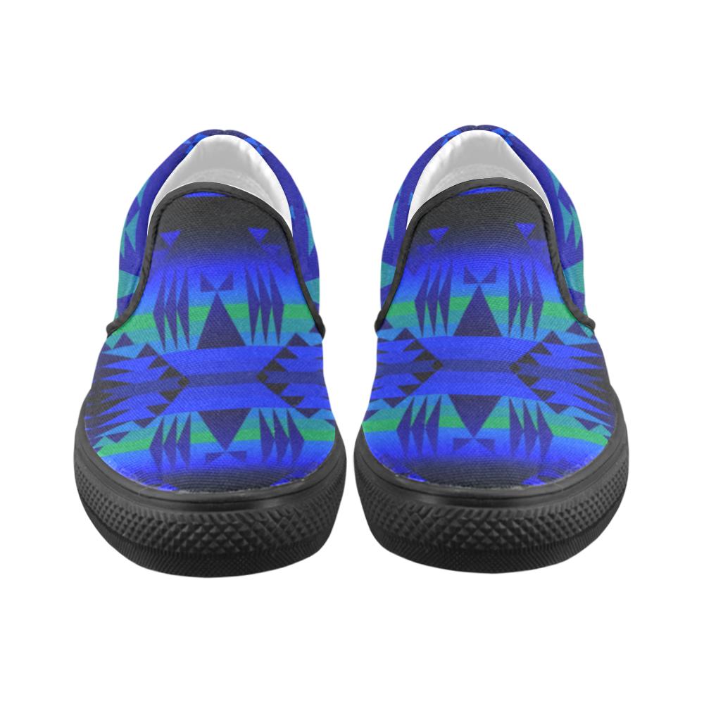 Between the Blue Ridge Mountains Men's Unusual Slip-on Canvas Shoes (Model 019) Men's Unusual Slip-on Canvas Shoes (019) e-joyer