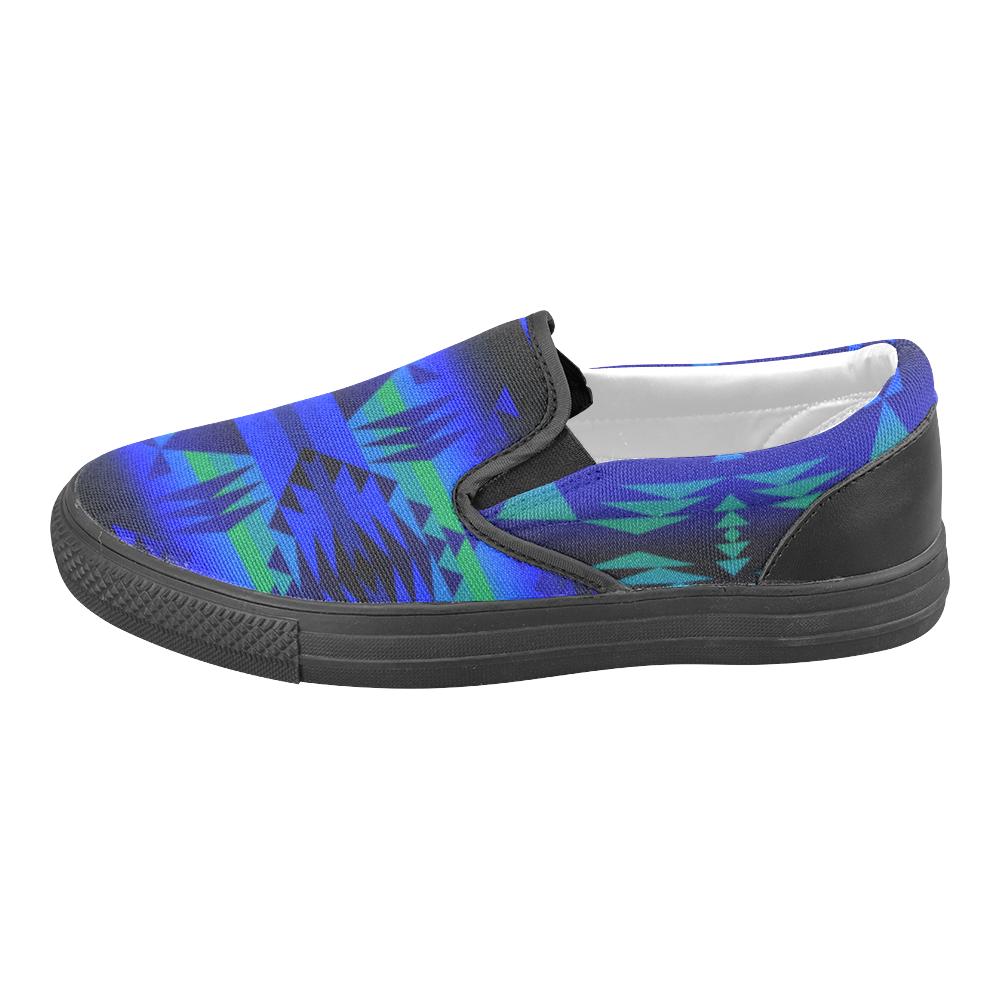 Between the Blue Ridge Mountains Men's Unusual Slip-on Canvas Shoes (Model 019) Men's Unusual Slip-on Canvas Shoes (019) e-joyer