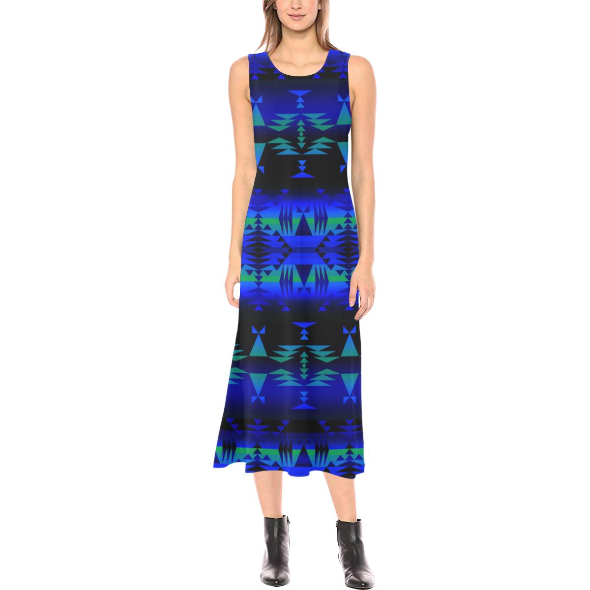 Between the Blue Ridge Mountains Phaedra Sleeveless Open Fork Long Dress (Model D08) Phaedra Sleeveless Open Fork Long Dress (D08) e-joyer