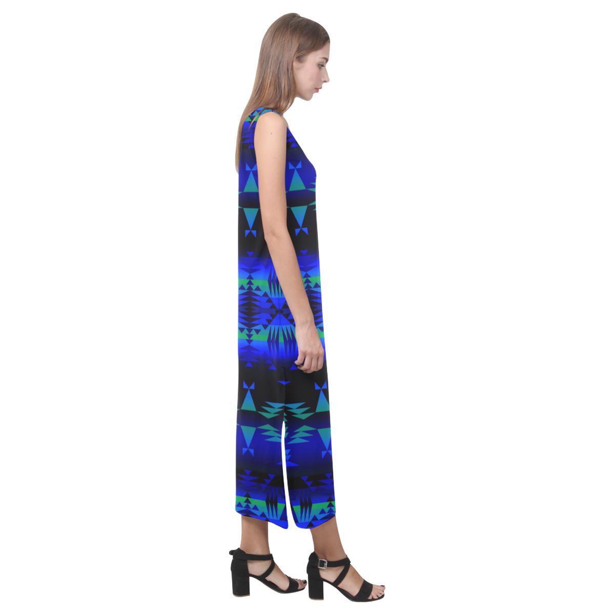 Between the Blue Ridge Mountains Phaedra Sleeveless Open Fork Long Dress (Model D08) Phaedra Sleeveless Open Fork Long Dress (D08) e-joyer