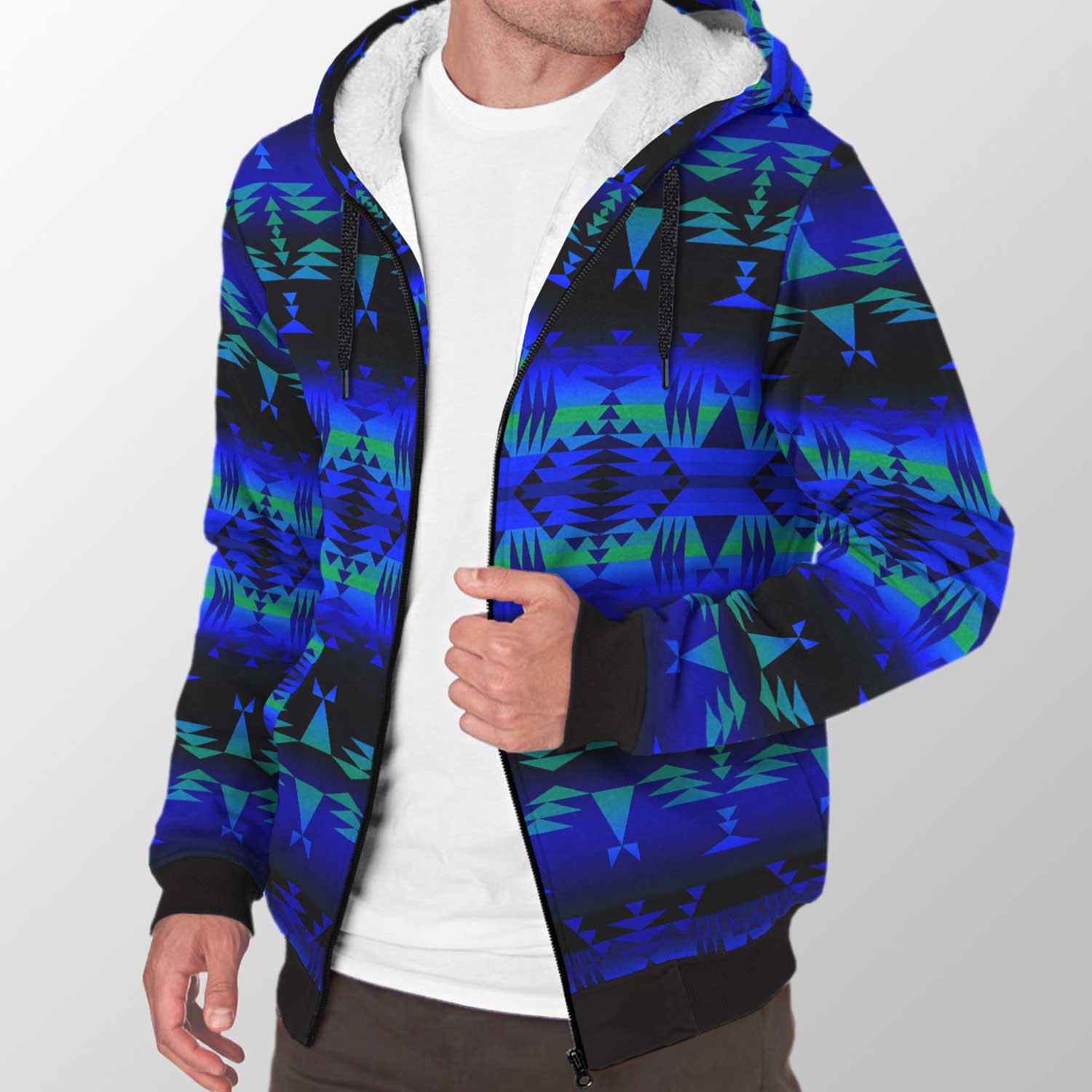 Between the Blue Ridge Mountains Sherpa Hoodie 49 Dzine
