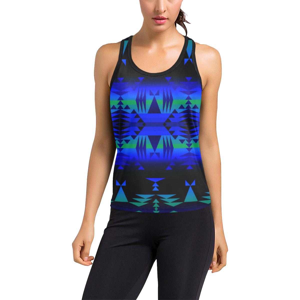 Between the Blue Ridge Mountains Women's Racerback Tank Top (Model T60) Racerback Tank Top (T60) e-joyer