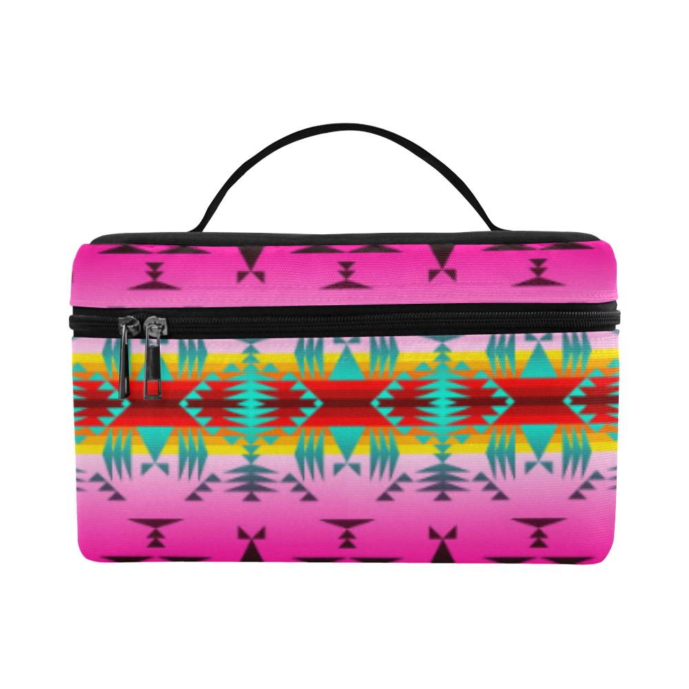 Between the Cascade Mountains Cosmetic Bag/Large (Model 1658) Cosmetic Bag e-joyer