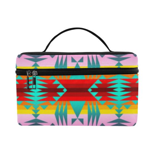 Between the Cascade Mountains Cosmetic Bag/Large (Model 1658) Cosmetic Bag e-joyer