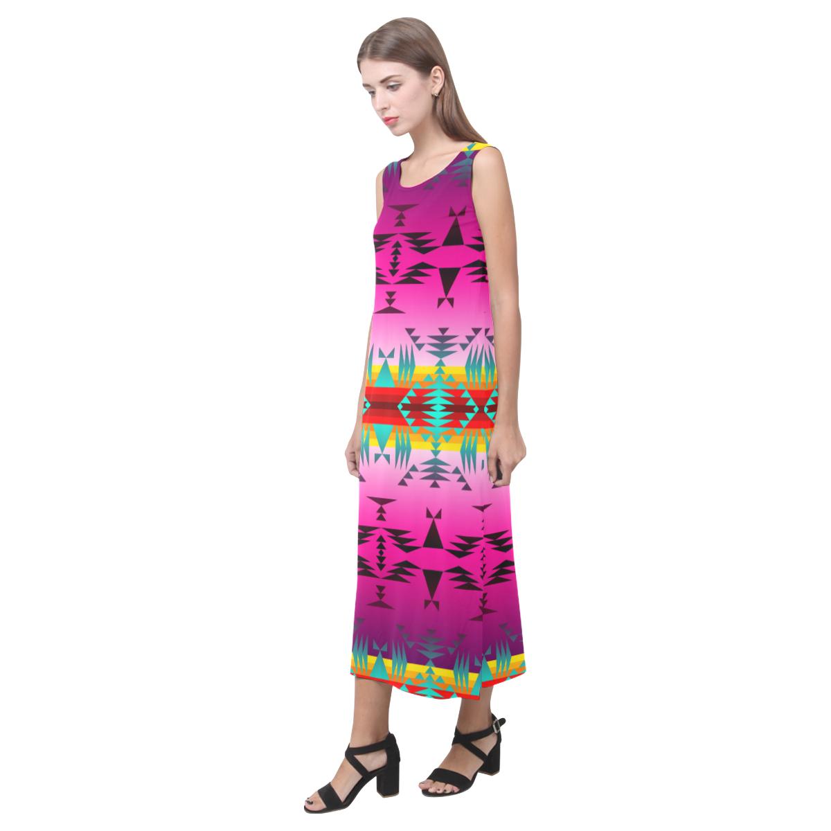 Between the Cascade Mountains Phaedra Sleeveless Open Fork Long Dress (Model D08) Phaedra Sleeveless Open Fork Long Dress (D08) e-joyer