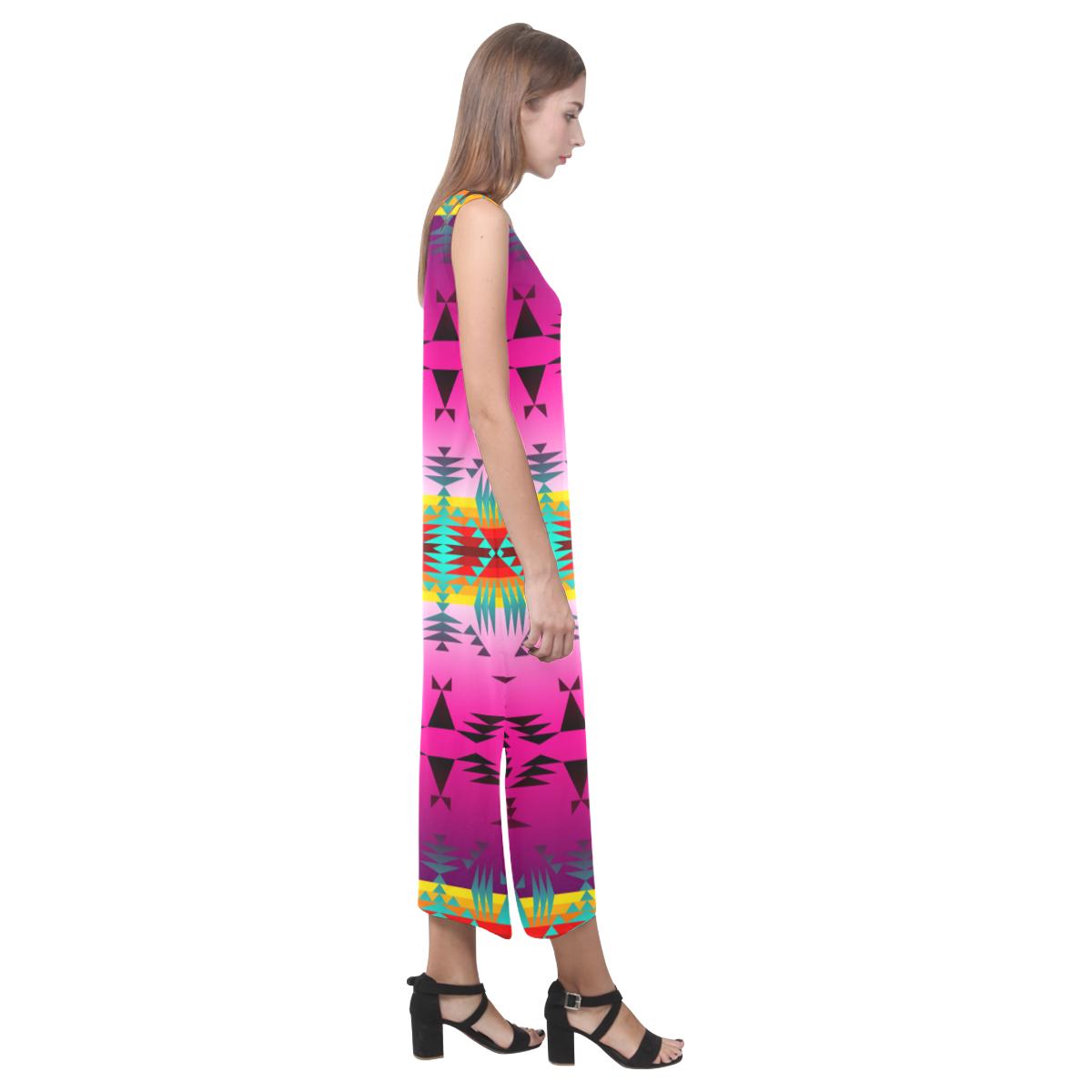 Between the Cascade Mountains Phaedra Sleeveless Open Fork Long Dress (Model D08) Phaedra Sleeveless Open Fork Long Dress (D08) e-joyer