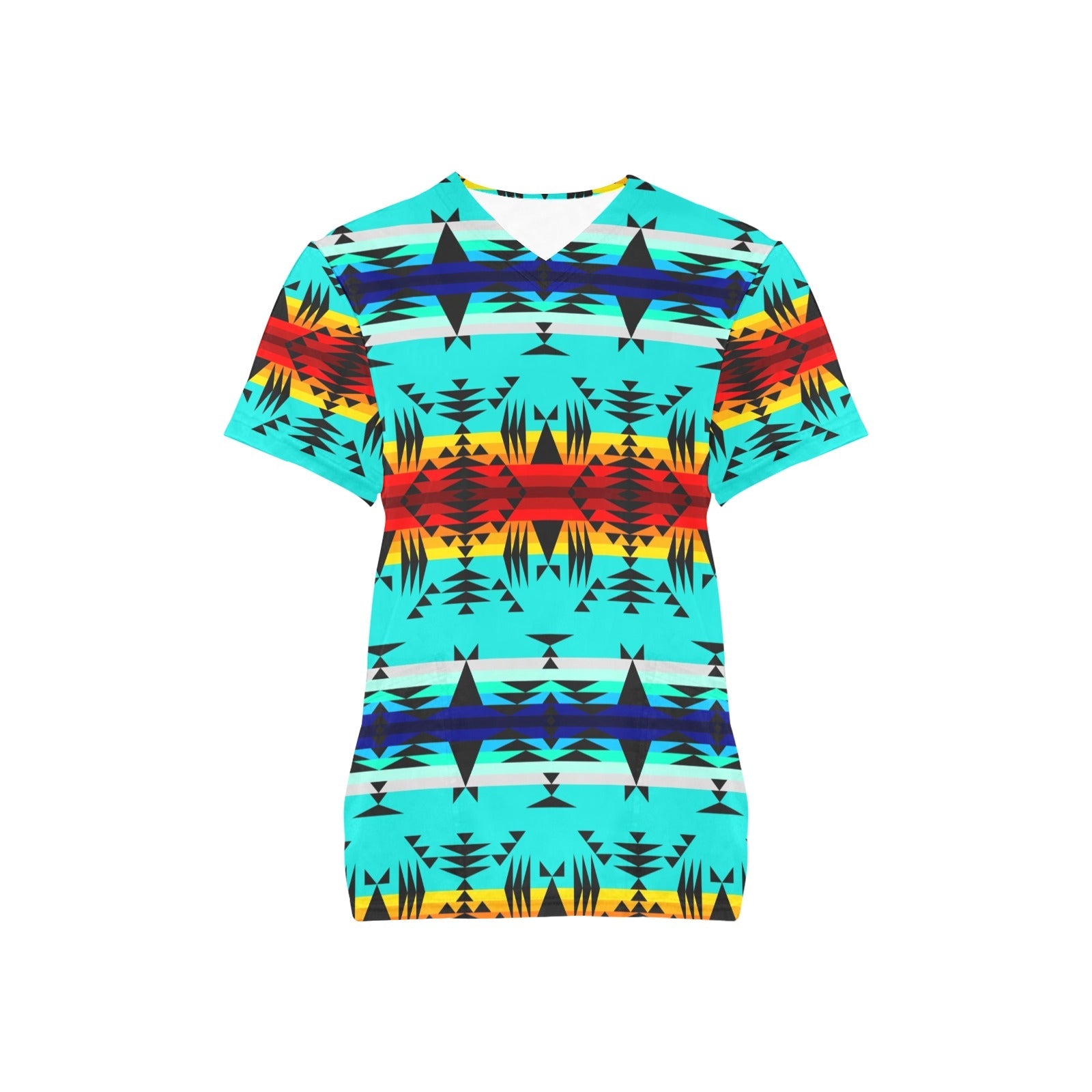 Between the Mountains All Over Print Scrub Top Scrub Top e-joyer