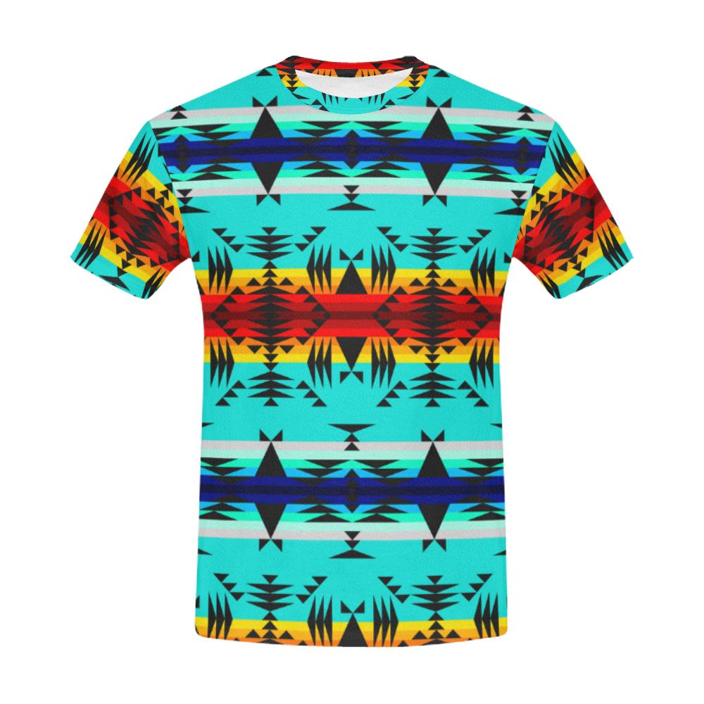 Between the Mountains All Over Print T-Shirt for Men (USA Size) (Model T40) All Over Print T-Shirt for Men (T40) e-joyer