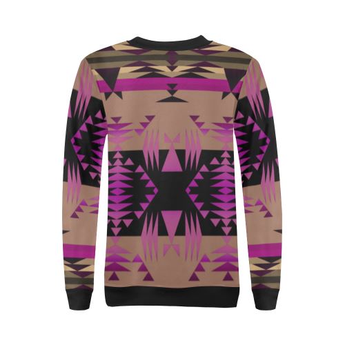 Between the Mountains Berry All Over Print Crewneck Sweatshirt for Women (Model H18) Crewneck Sweatshirt for Women (H18) e-joyer