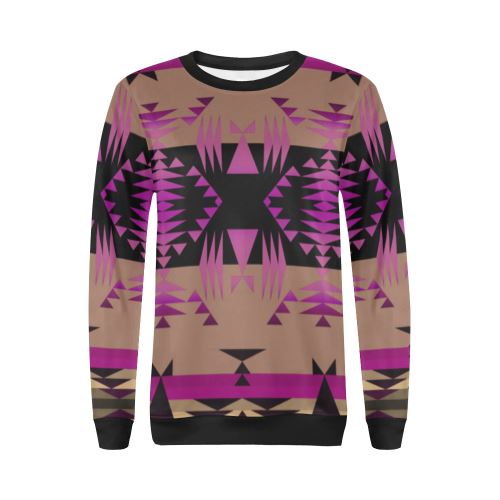 Between the Mountains Berry All Over Print Crewneck Sweatshirt for Women (Model H18) Crewneck Sweatshirt for Women (H18) e-joyer