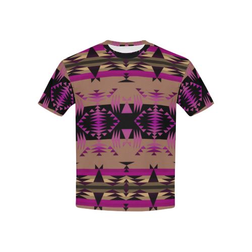 Between the Mountains Berry All Over Print T-shirt for Kid (USA Size) (Model T40) All Over Print T-shirt for Kid (T40) e-joyer