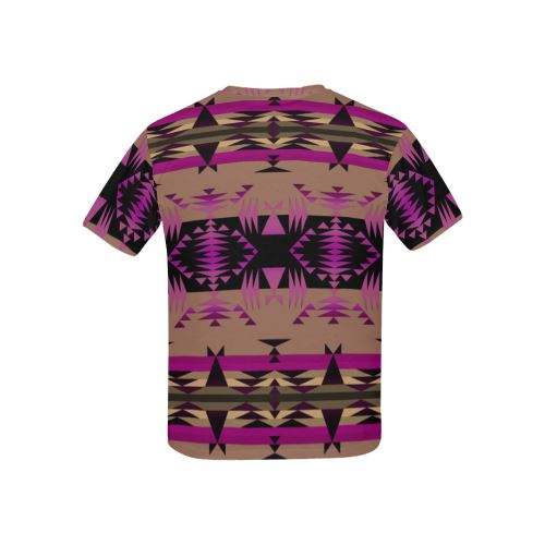 Between the Mountains Berry All Over Print T-shirt for Kid (USA Size) (Model T40) All Over Print T-shirt for Kid (T40) e-joyer