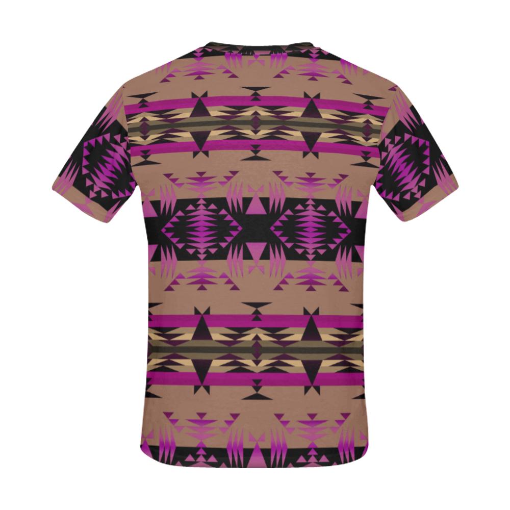 Between the Mountains Berry All Over Print T-Shirt for Men (USA Size) (Model T40) All Over Print T-Shirt for Men (T40) e-joyer