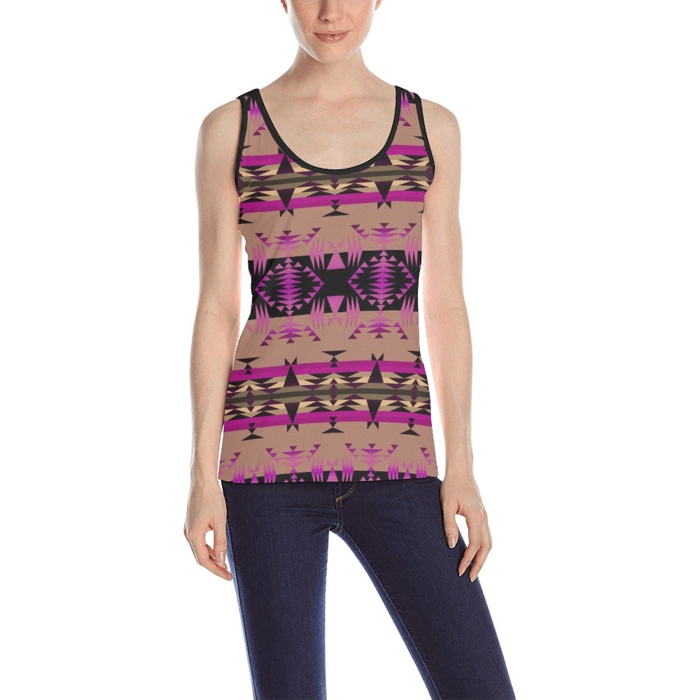 Between the Mountains Berry All Over Print Tank Top for Women (Model T43) All Over Print Tank Top for Women (T43) e-joyer