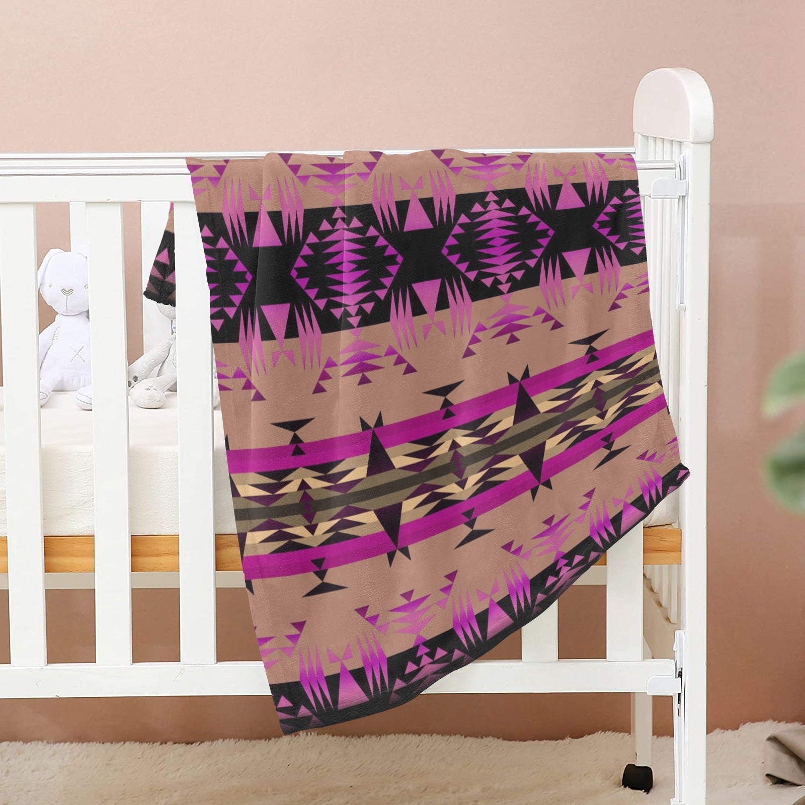 Between the Mountains Berry Baby Blanket 30"x40" Baby Blanket 30"x40" e-joyer