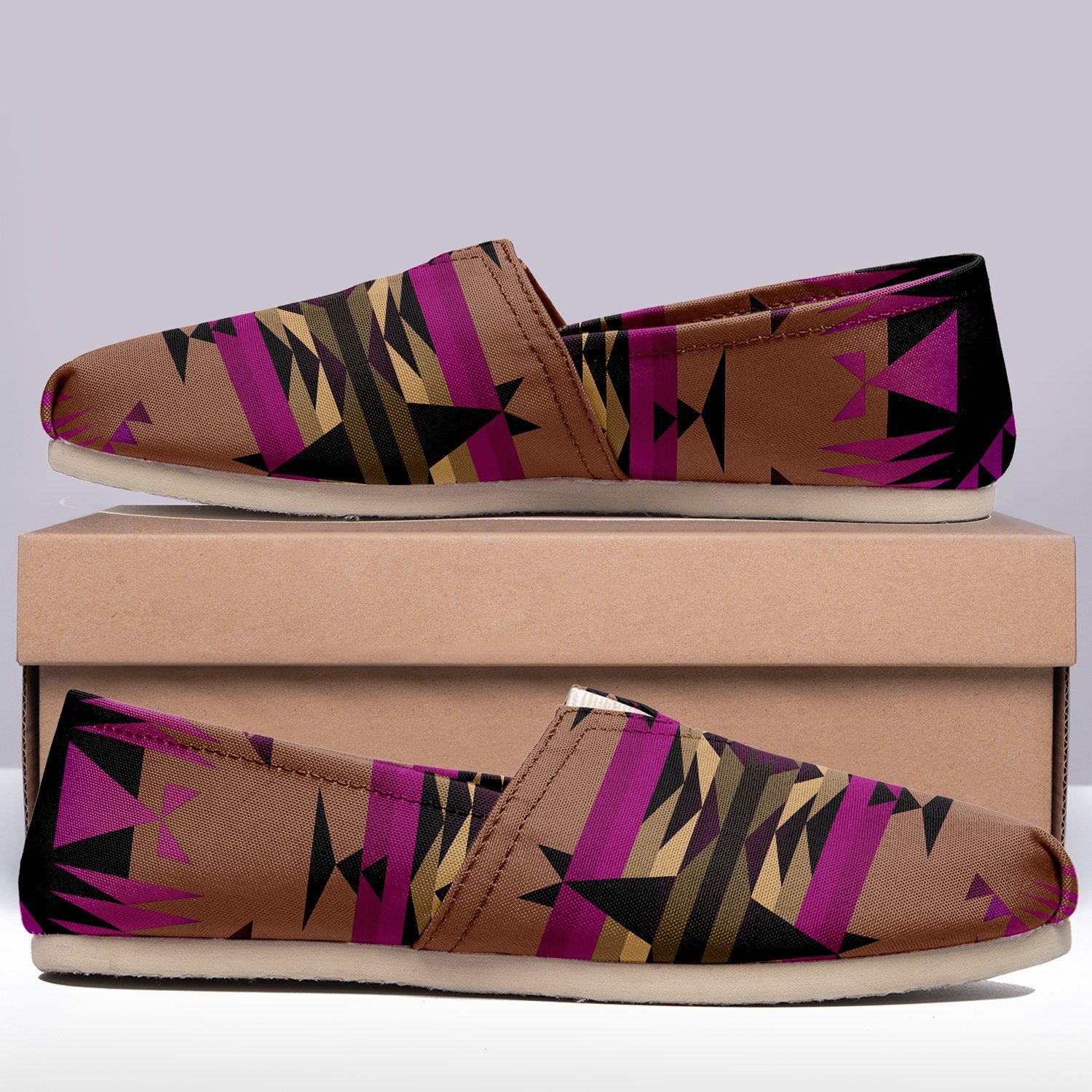 Between the Mountains Berry Casual Unisex Slip On Shoe Herman