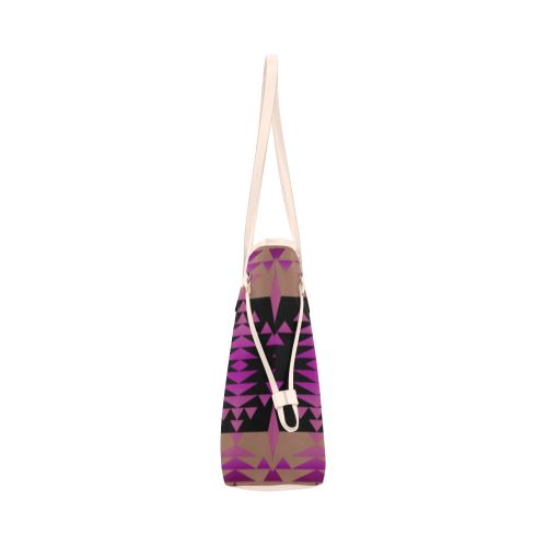 Between the Mountains Berry Clover Canvas Tote Bag (Model 1661) Clover Canvas Tote Bag (1661) e-joyer