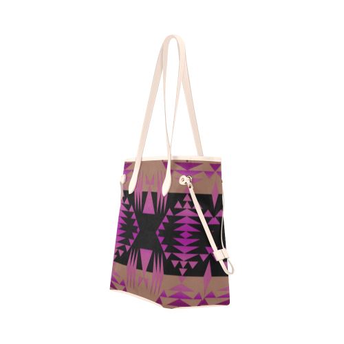 Between the Mountains Berry Clover Canvas Tote Bag (Model 1661) Clover Canvas Tote Bag (1661) e-joyer