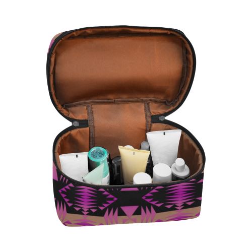 Between the Mountains Berry Cosmetic Bag/Large (Model 1658) Cosmetic Bag e-joyer