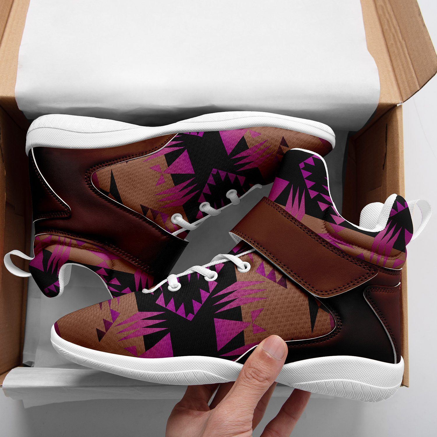Between the Mountains Berry Kid's Ipottaa Basketball / Sport High Top Shoes 49 Dzine