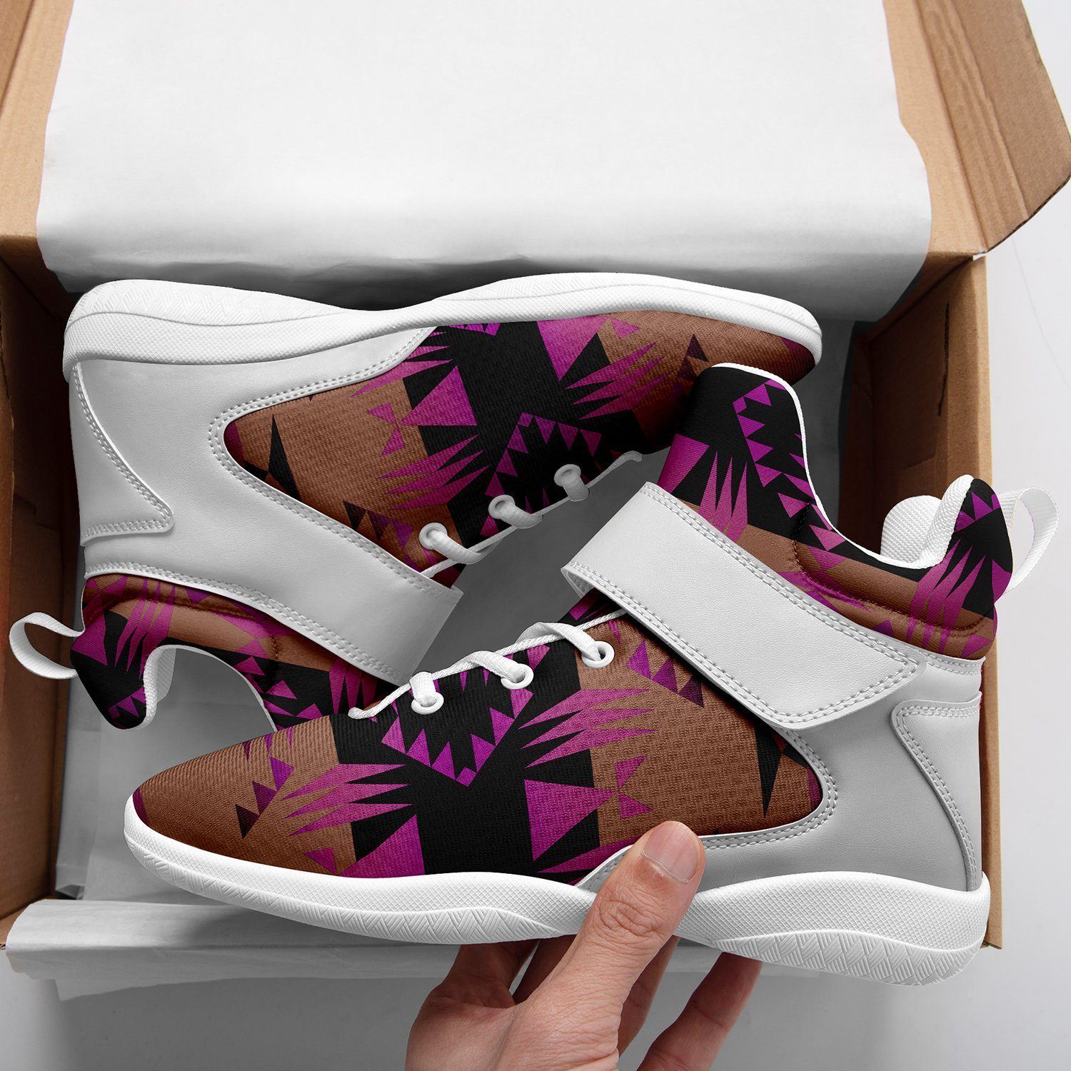 Between the Mountains Berry Kid's Ipottaa Basketball / Sport High Top Shoes 49 Dzine
