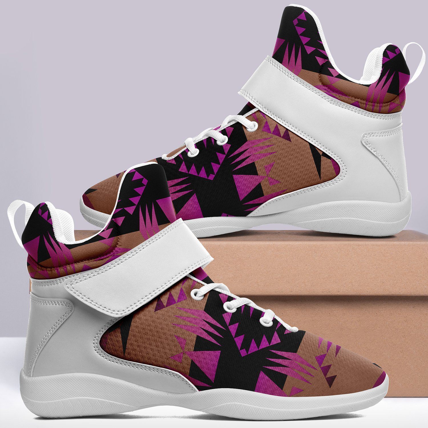 Between the Mountains Berry Kid's Ipottaa Basketball / Sport High Top Shoes 49 Dzine