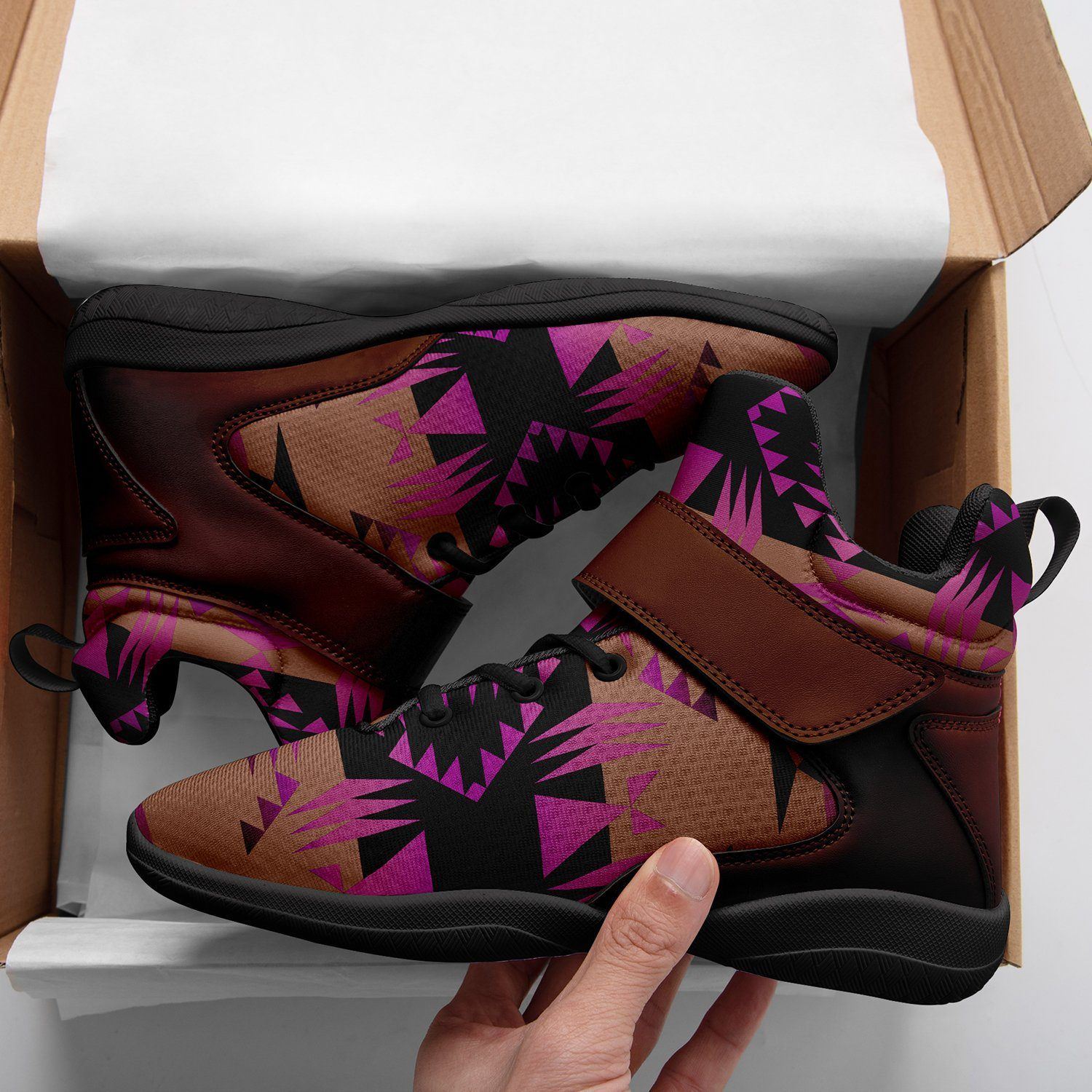 Between the Mountains Berry Kid's Ipottaa Basketball / Sport High Top Shoes 49 Dzine