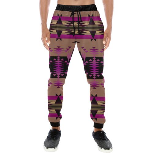 Between the Mountains Berry Men's All Over Print Sweatpants (Model L11) Men's All Over Print Sweatpants (L11) e-joyer