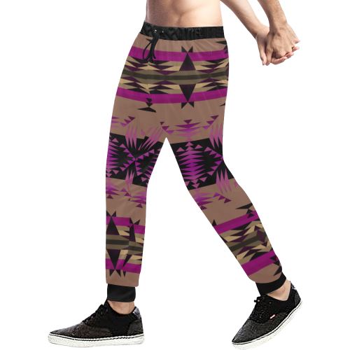 Between the Mountains Berry Men's All Over Print Sweatpants (Model L11) Men's All Over Print Sweatpants (L11) e-joyer