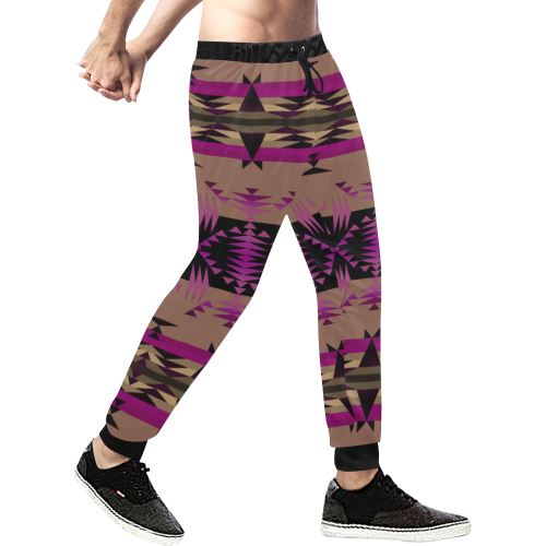 Between the Mountains Berry Men's All Over Print Sweatpants (Model L11) Men's All Over Print Sweatpants (L11) e-joyer