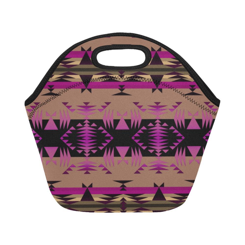 Between the Mountains Berry Neoprene Lunch Bag/Small (Model 1669) Neoprene Lunch Bag/Small (1669) e-joyer