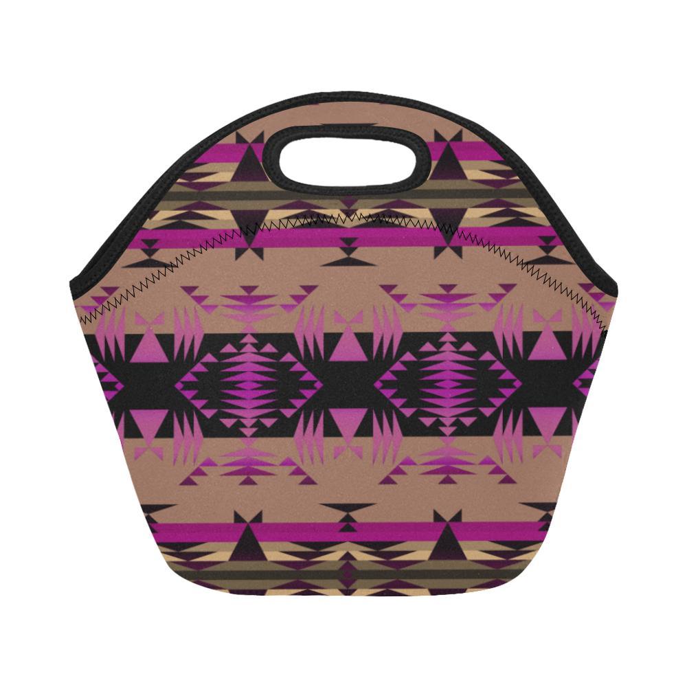 Between the Mountains Berry Neoprene Lunch Bag/Small (Model 1669) Neoprene Lunch Bag/Small (1669) e-joyer