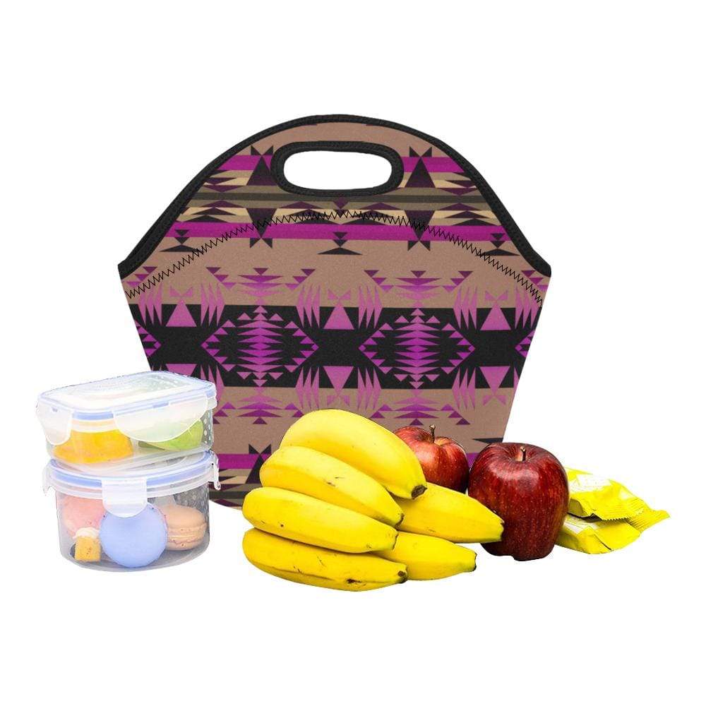 Between the Mountains Berry Neoprene Lunch Bag/Small (Model 1669) Neoprene Lunch Bag/Small (1669) e-joyer