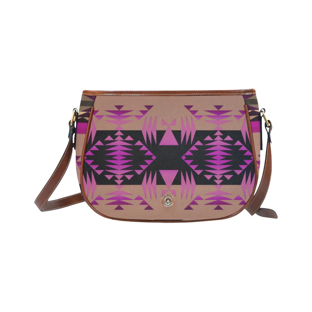 Between the Mountains Berry Saddle Bag/Small (Model 1649) Full Customization Saddle Bag/Small (Full Customization) e-joyer