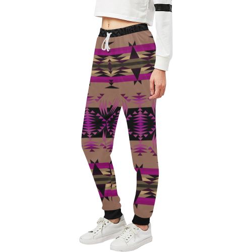 Between the Mountains Berry Women's All Over Print Sweatpants (Model L11) Women's All Over Print Sweatpants (L11) e-joyer