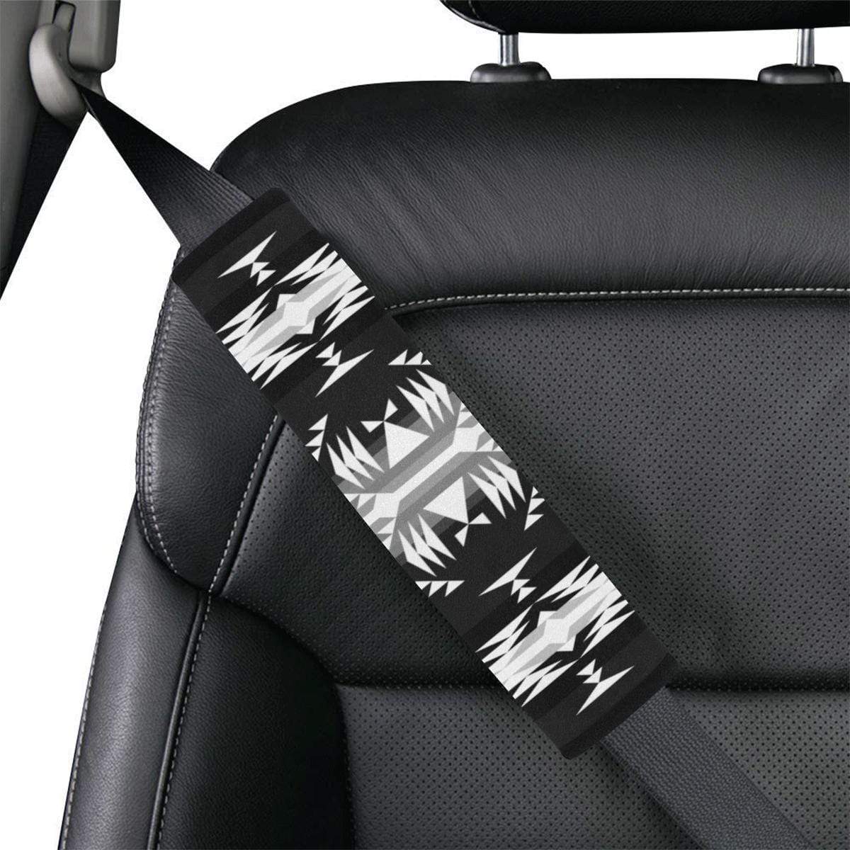Between the Mountains Black and White Car Seat Belt Cover 7''x12.6'' Car Seat Belt Cover 7''x12.6'' e-joyer