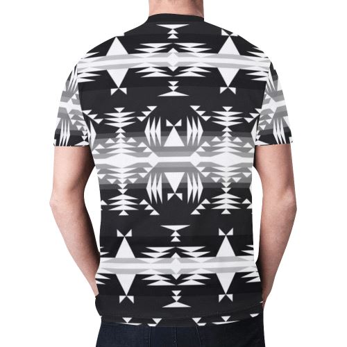 Between the Mountains Black and White New All Over Print T-shirt for Men (Model T45) New All Over Print T-shirt for Men (T45) e-joyer