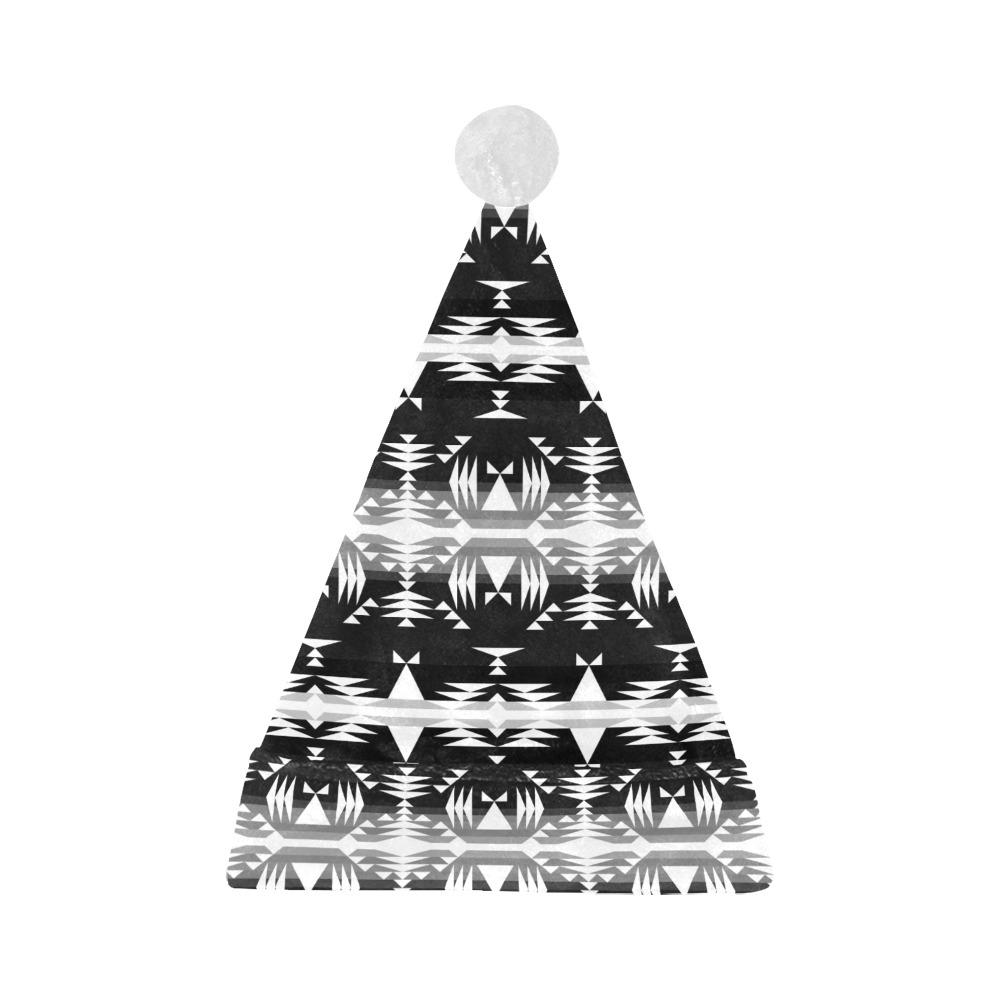 Between the Mountains Black and White Santa Hat Santa Hat e-joyer
