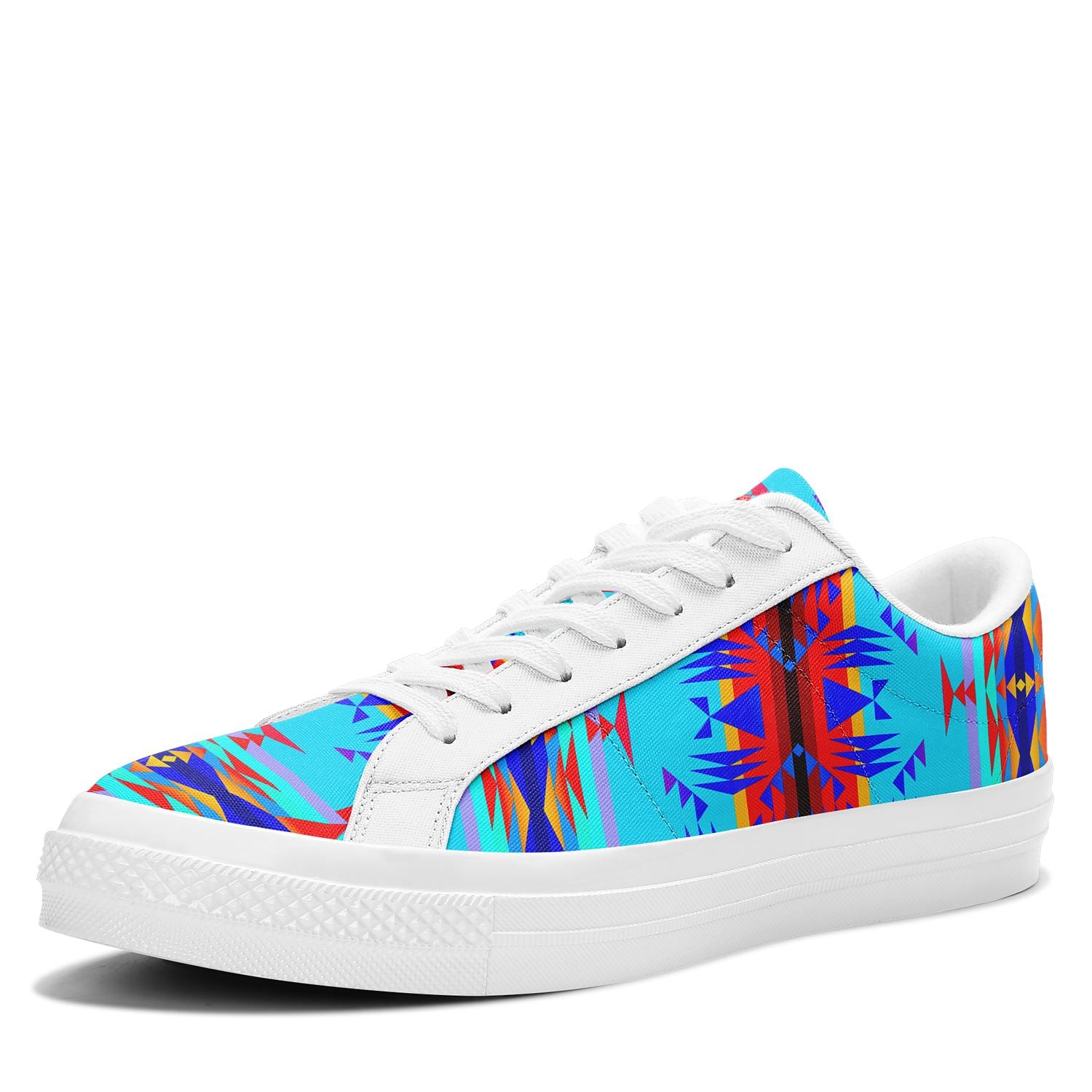 Between the Mountains Blue Aapisi Low Top Canvas Shoes White Sole 49 Dzine