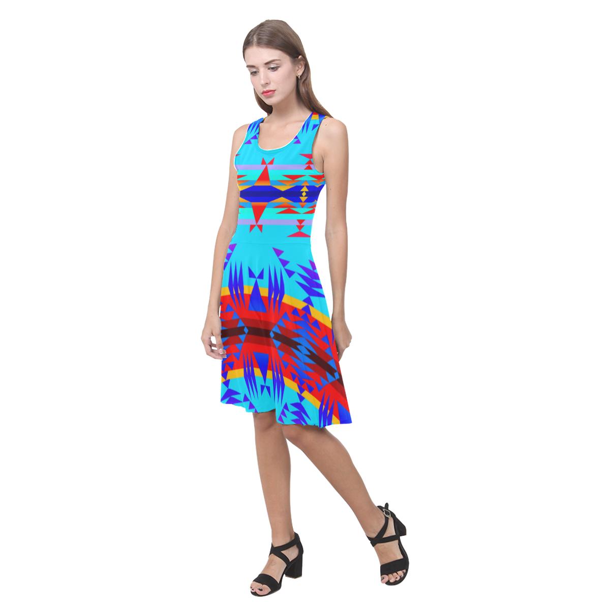 Between the Mountains Blue Atalanta Casual Sundress(Model D04) Atalanta Sundress (D04) e-joyer