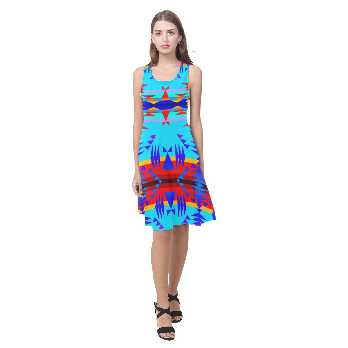 Between the Mountains Blue Atalanta Casual Sundress(Model D04) Atalanta Sundress (D04) e-joyer