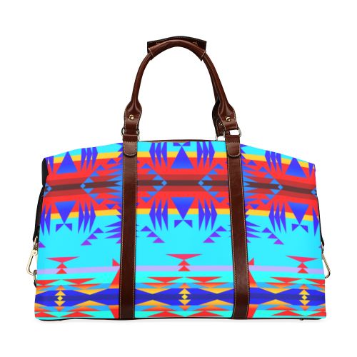 Between the Mountains Blue Classic Travel Bag (Model 1643) Remake Classic Travel Bags (1643) e-joyer