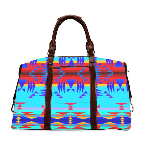 Between the Mountains Blue Classic Travel Bag (Model 1643) Remake Classic Travel Bags (1643) e-joyer