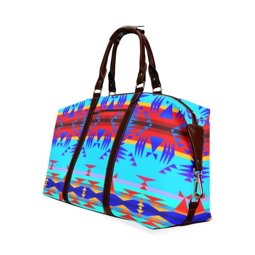 Between the Mountains Blue Classic Travel Bag (Model 1643) Remake Classic Travel Bags (1643) e-joyer