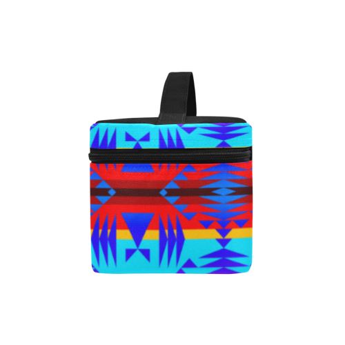 Between the Mountains Blue Cosmetic Bag/Large (Model 1658) Cosmetic Bag e-joyer