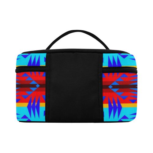 Between the Mountains Blue Cosmetic Bag/Large (Model 1658) Cosmetic Bag e-joyer