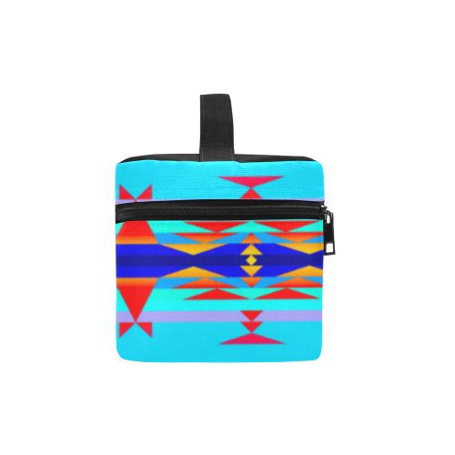 Between the Mountains Blue Cosmetic Bag/Large (Model 1658) Cosmetic Bag e-joyer