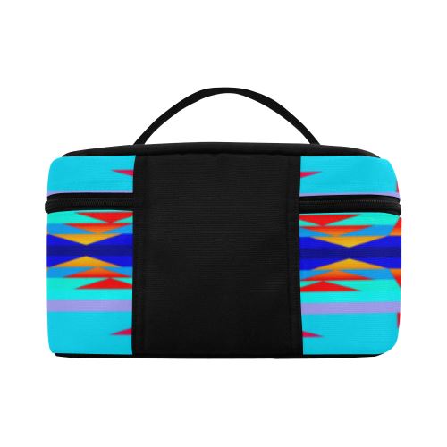 Between the Mountains Blue Cosmetic Bag/Large (Model 1658) Cosmetic Bag e-joyer